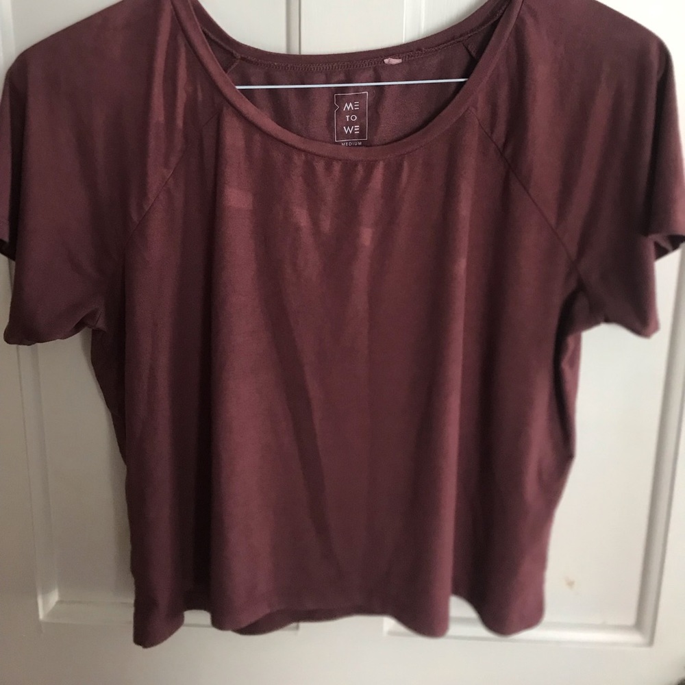 PACSUN maroon velvet t shirt